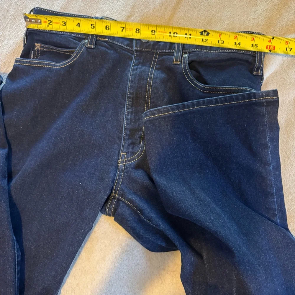 Armani Jeans Mens J31 Regular Fit Straight Leg Denim 33  Dark Blue Work Casual - Picture 10 of 11